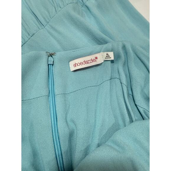 Shoedazzle Strappy Tiered Maxi Dress in Petit Four Blue Size XL - Picture 6 of 8